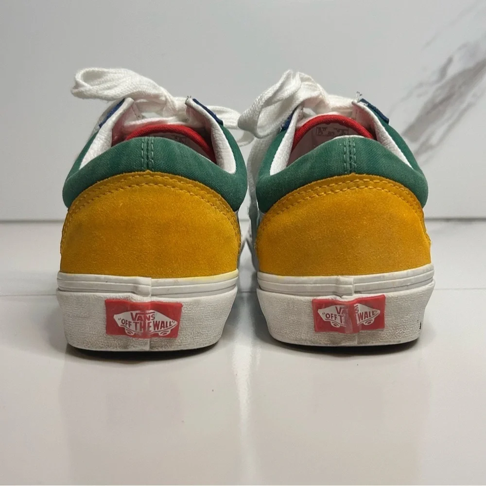 Vans Old Skool Yacht Club Blue Yellow Red and Green Sneakers Size 8